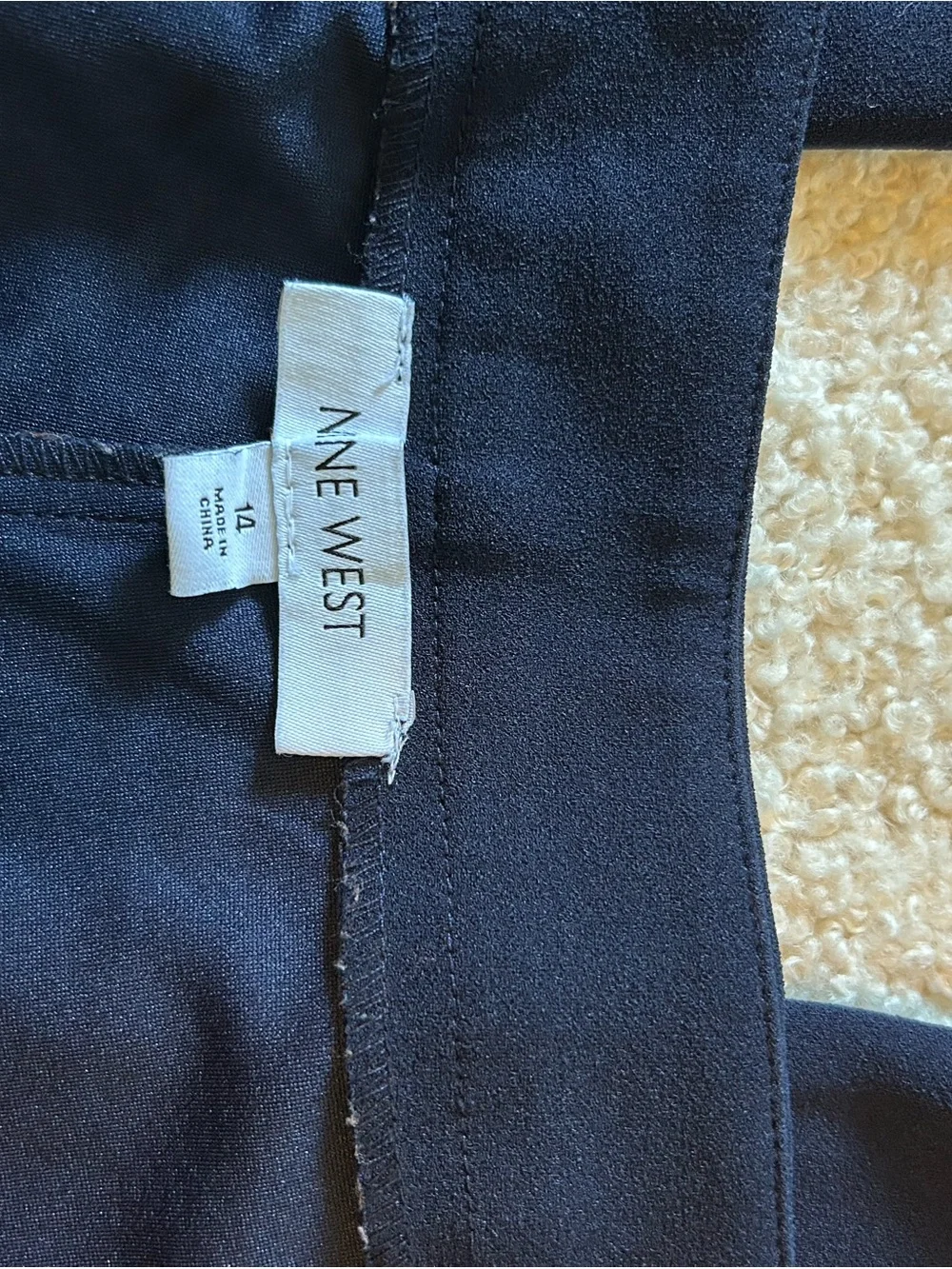 Nine West Navy Sailor-Style Trousers with Gold Buttons